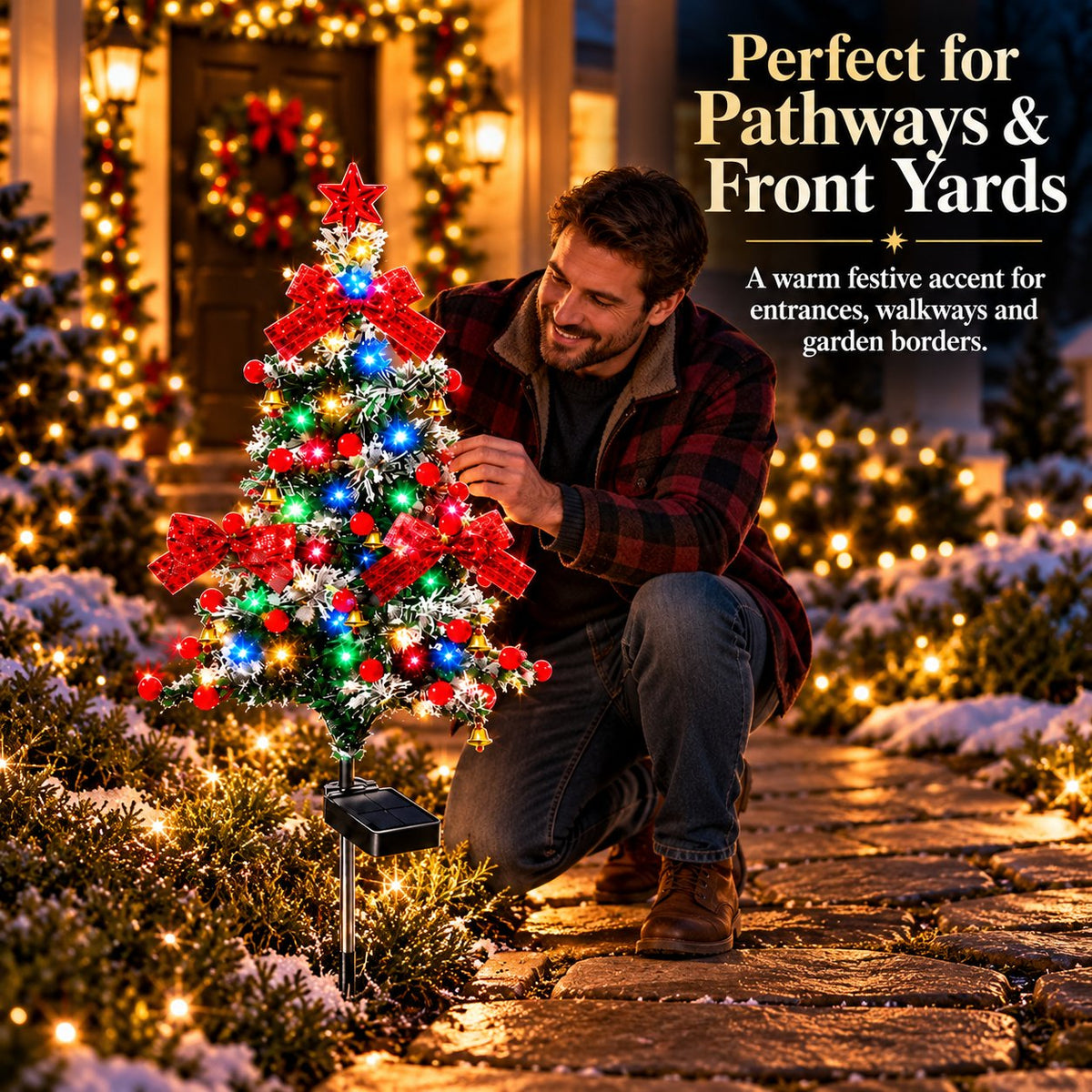 49% OFF ๐ฅ Solar Cedar Christmas Tree Lights | Festive Outdoor Holiday Decor