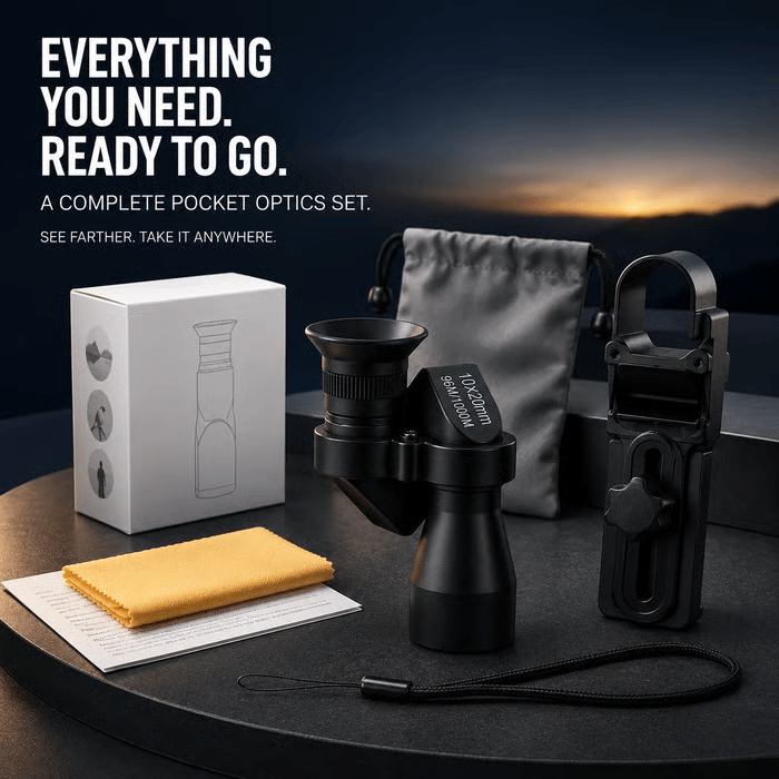 ๐ฅ Last Day 49% OFF ๐ญ 10ร20 Mini Monocular Phone Telescope โ Pocket Long-Distance Viewer with Adjustable Smartphone Clip