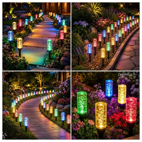 ๐ฅ Limited 50% OFF ๐ฅ Solar Pathway Lights Outdoor Crystal Bubble