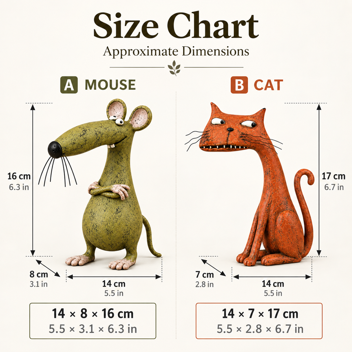 😼Whimsical Vintage Mouse & Cat Figurines🐭