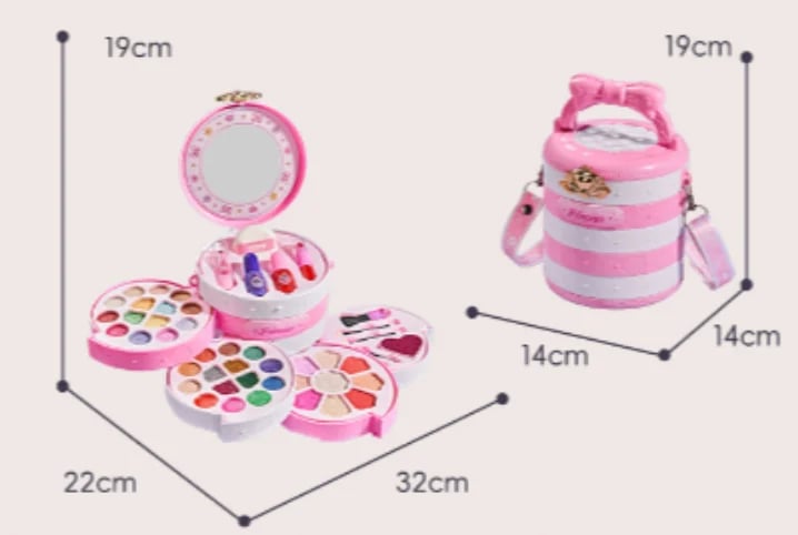 🎉49% OFF !! ⏰ Washable Princess Makeup Set – Non‑irritating, trays & portable case 🎀