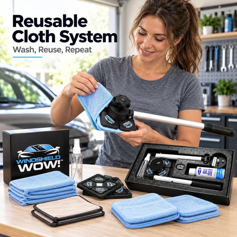 Dual Magnetic Car Windshield Cleaner | Streak-Free Auto Glass Cleaning Kit