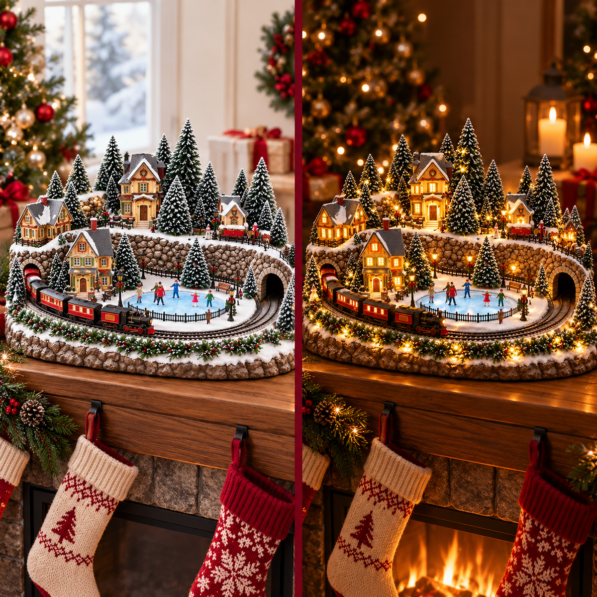 ๐ฅ LAST DAY 50% OFF ๐ฅ Animated Holiday Train & Ice Rink Scene โจ
