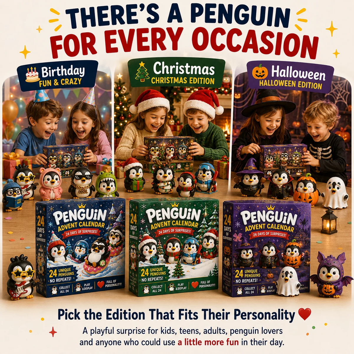 ๐ง 24 Days of Penguin Surprises Advent Calendar โ 3 Fun Editions