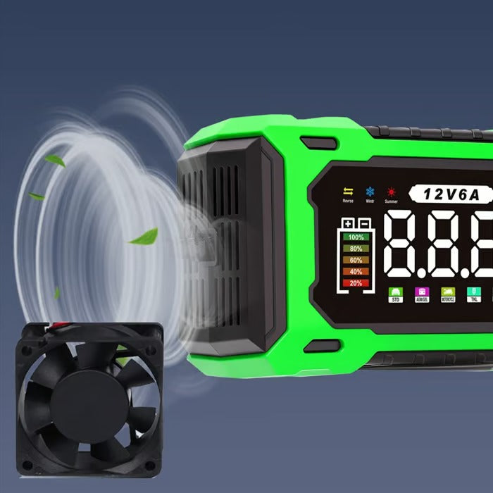 🔋 12V 6A Smart Car Battery Charger – Pulse Repair & Auto Maintenance | 50% OFF