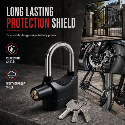 🚨🔒 Heavy-Duty Alarm Security Lock – Aluminum Alloy Anti-Theft Protection for Gates, Bikes & Storage
