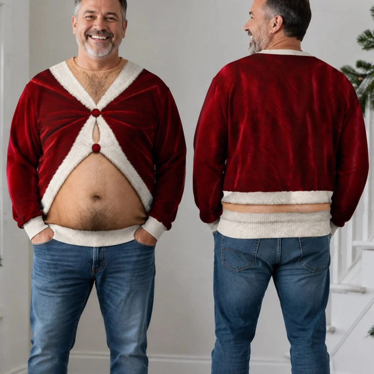 🎄 Too Much Holiday Cheer Ugly Christmas Sweatshirt – Funny Festive Holiday Gift for Men