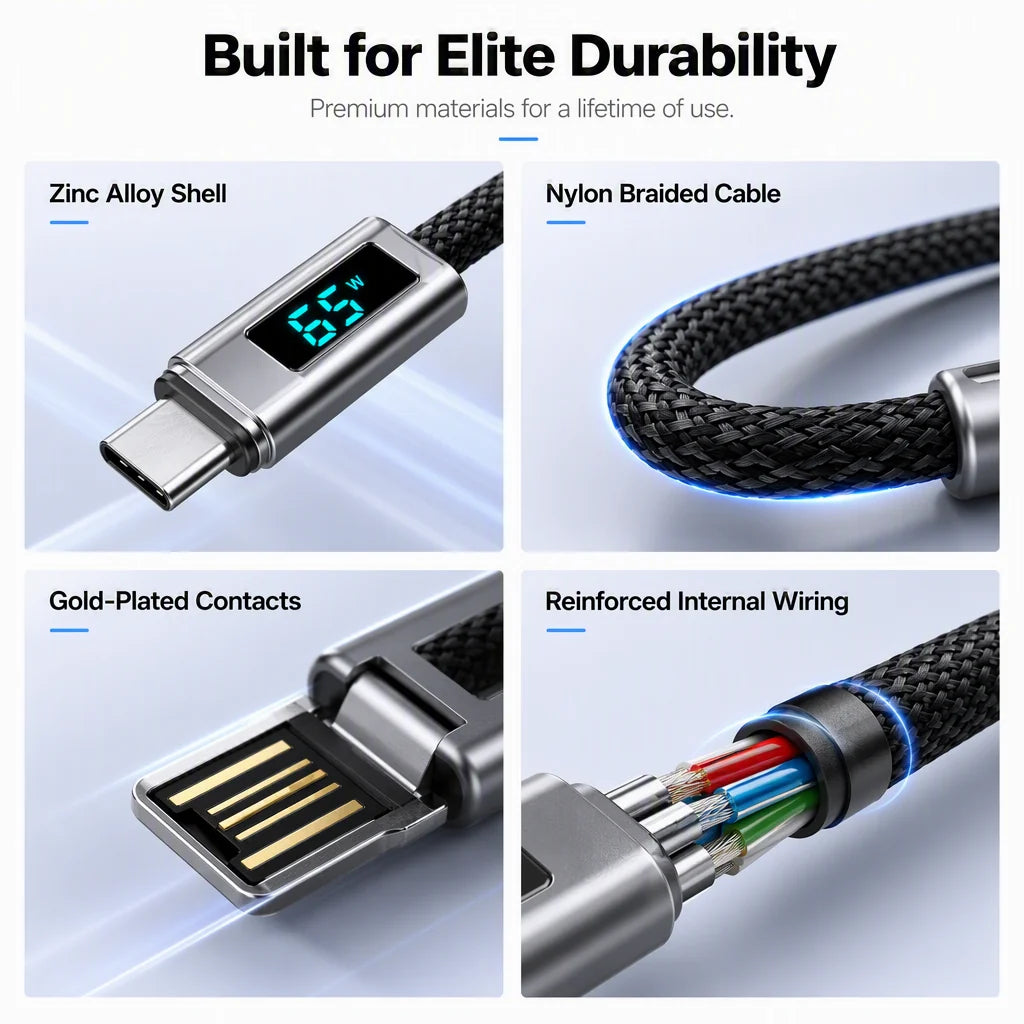 4-in-1 Keychain Fast Charging Cable