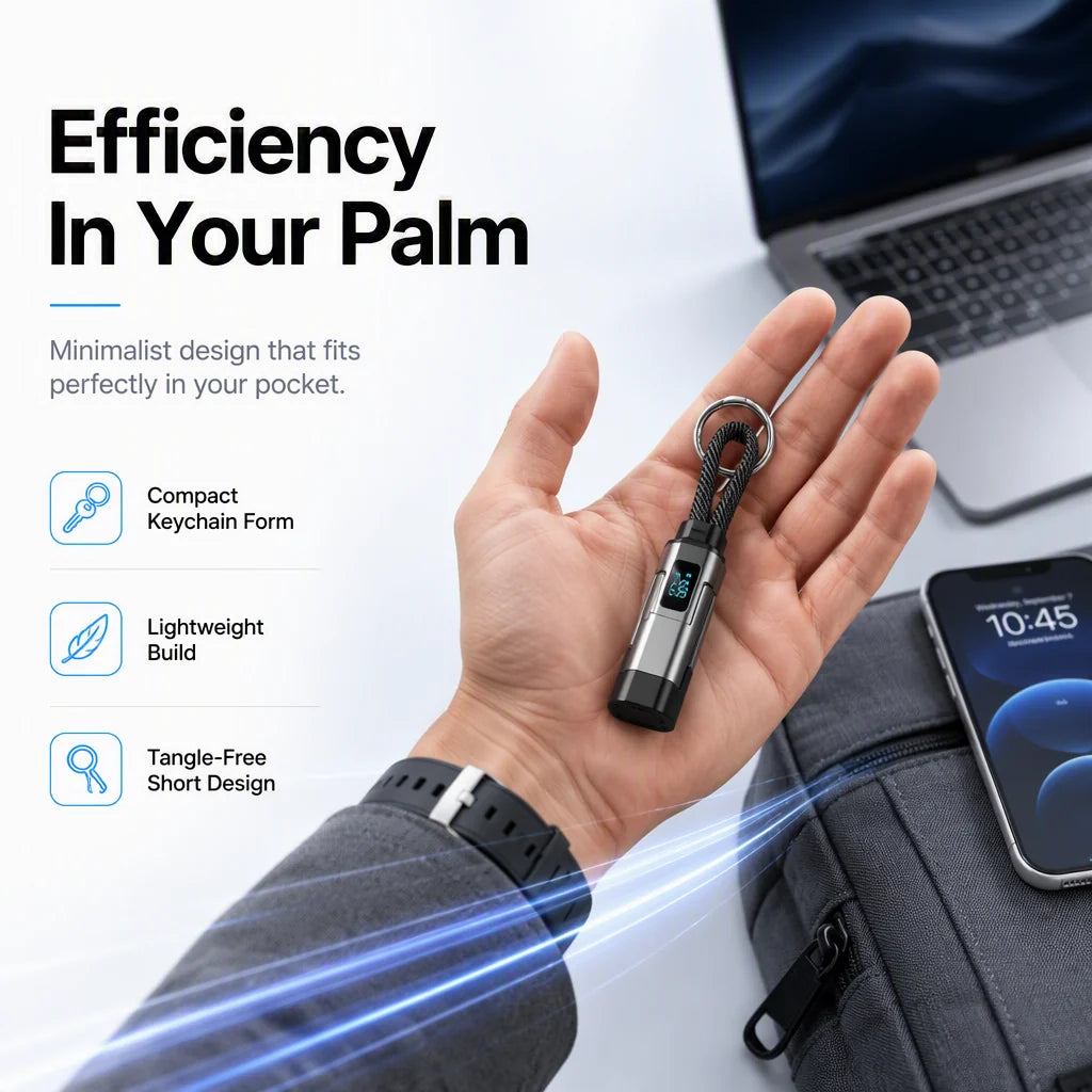 4-in-1 Keychain Fast Charging Cable