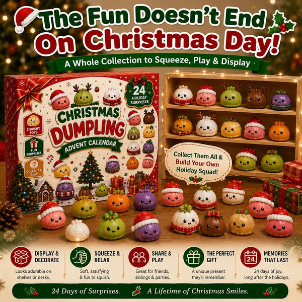 🎅 CHRISTMAS SPECIAL | 24 Days of Mini Squishies – Cute 2026 Advent Calendar with Daily Dumpling Surprises