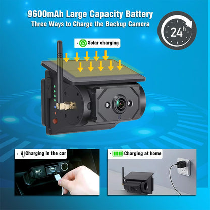 🔥 50% OFF Limited-Time Offer – Magnetic Solar Wireless Backup Camera System 📡☀️