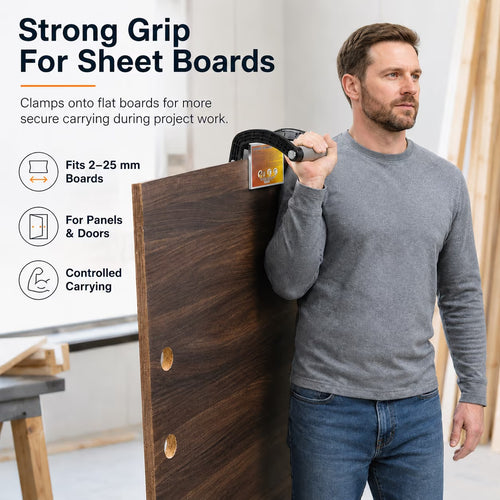 Heavy-Duty Board Carrying Handle for Plywood, MDF, Doors & Sheet Panels