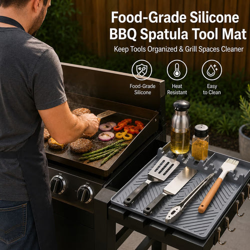Food-Grade Silicone BBQ Spatula Tool Mat