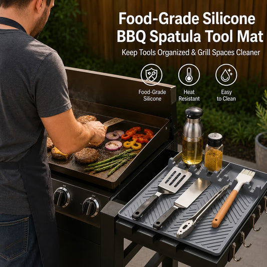 Food-Grade Silicone BBQ Spatula Tool Mat