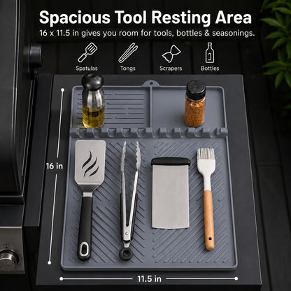 Food-Grade Silicone BBQ Spatula Tool Mat