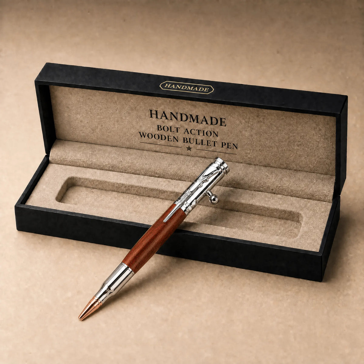 🖊🇺🇸Handmade Bolt Action Wooden Bullet Pen | Crafted From Real Wood & Bullet Casing🦅