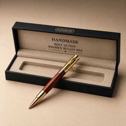 🖊🇺🇸Handmade Bolt Action Wooden Bullet Pen | Crafted From Real Wood & Bullet Casing🦅