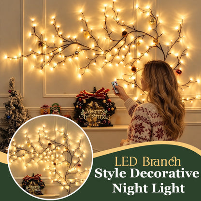 Remote-controlled LED branch wall decoration