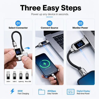 4-in-1 Keychain Fast Charging Cable