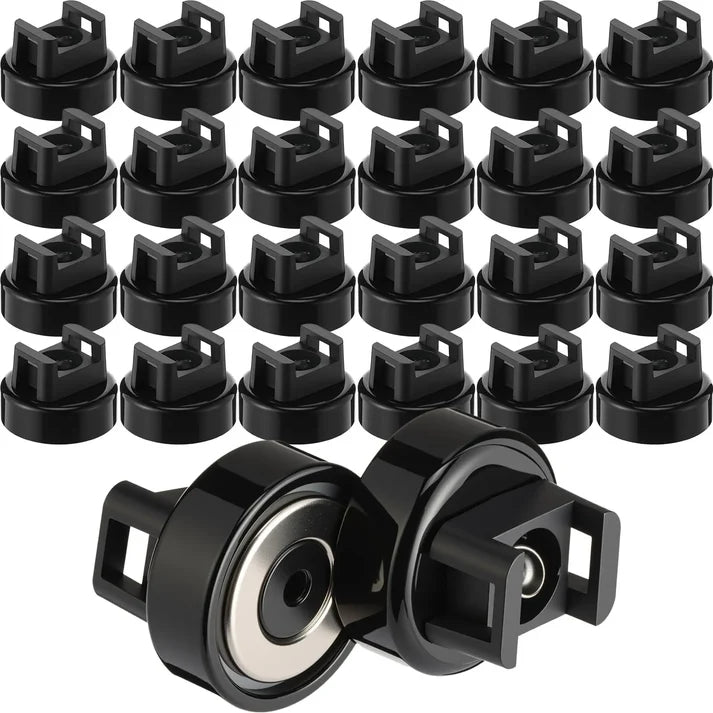 Heavy-Duty Magnetic Cable Tie Mounts, 22mm Magnetic Zip Tie Mount Bases, 22lbs Strong Magnetic Wire Holders and Cable Organizers for Home, Office, Marine, and Electrical Wire Management