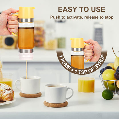 Stop Sticky Mess Instantly! No-Drip Glass Honey Dispenser