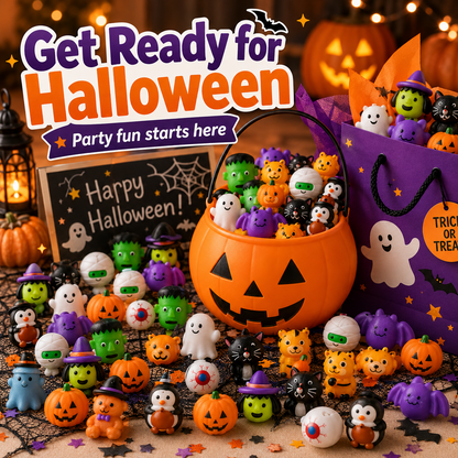 🔥 Last Day 50% OFF — 50PCS Halloween Moochi Squishy Toys for Party Favors & Spooky Fun 🎃