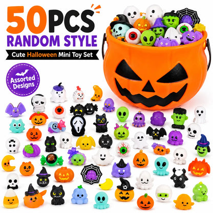 🔥 Last Day 50% OFF — 50PCS Halloween Moochi Squishy Toys for Party Favors & Spooky Fun 🎃