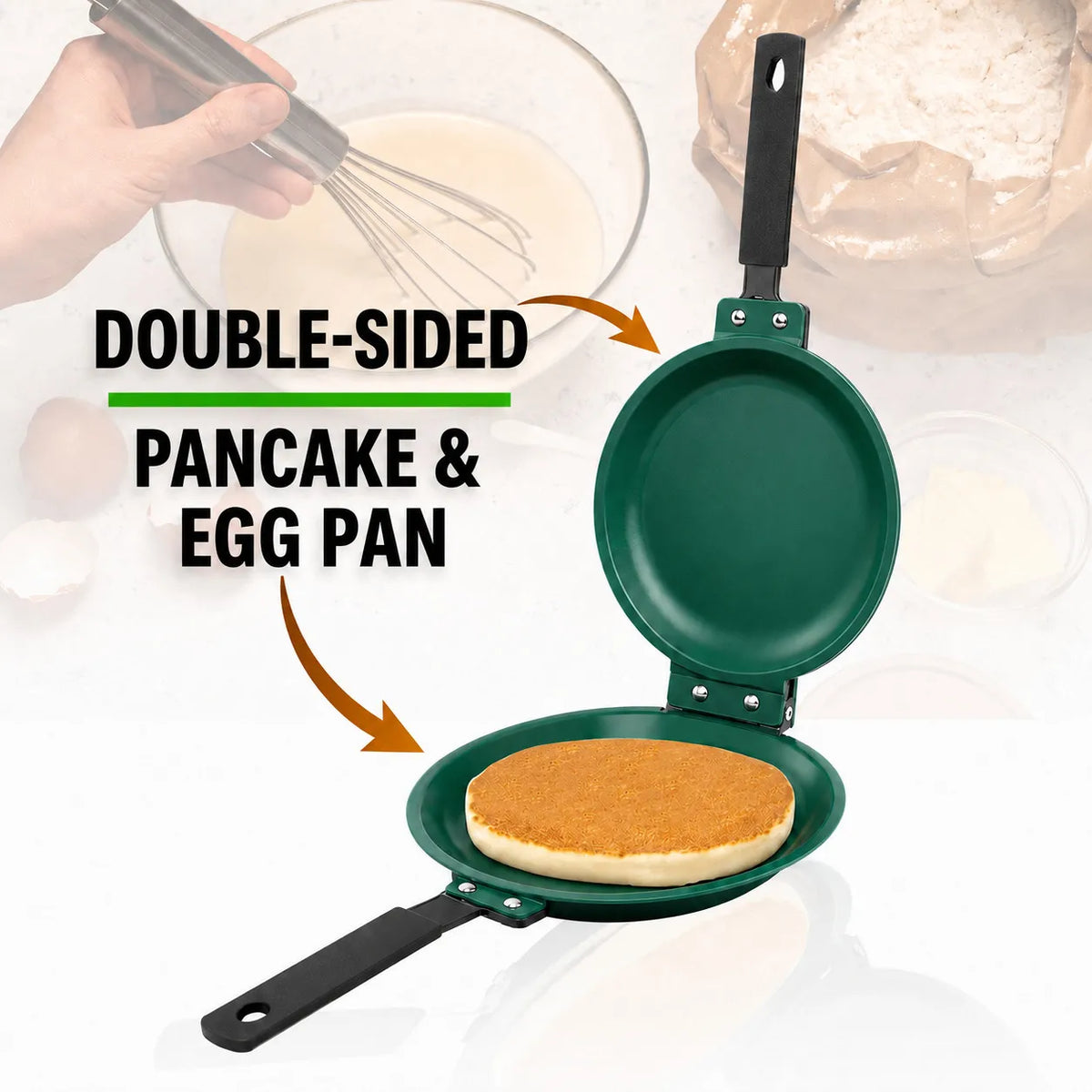 Double-Sided Nonstick Flip Pan – For Camping & Home