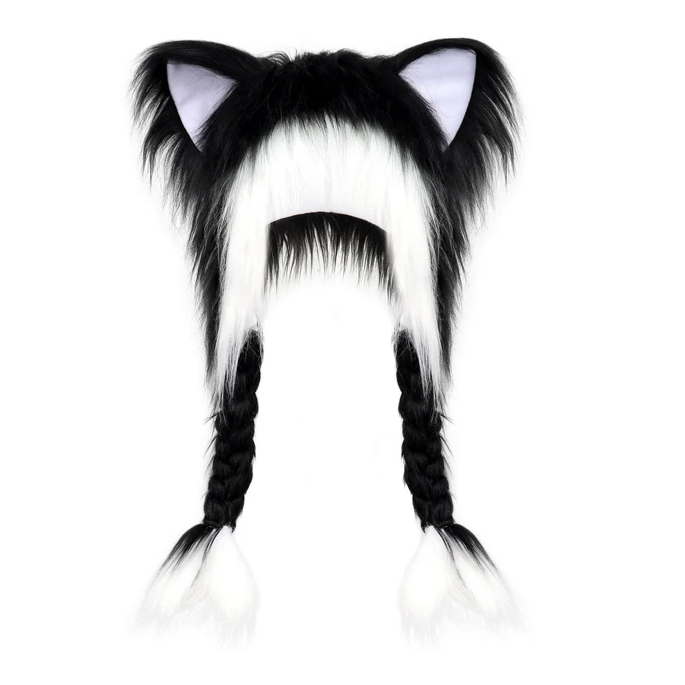 ⚡ Flash Sale – Fluffy Cat Ear Hat | Halloween & Christmas Cozy Plush Headwear