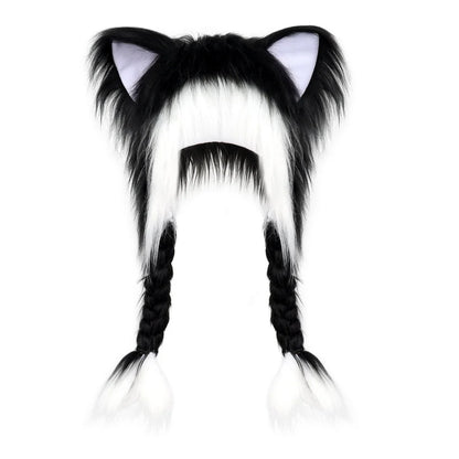 ⚡ Flash Sale – Fluffy Cat Ear Hat | Halloween & Christmas Cozy Plush Headwear