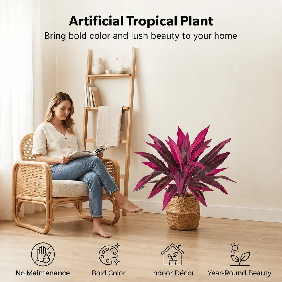 🎁 Last Day 50% OFF - Artificial Boston Fern & Dragon's Blood Tree Plants