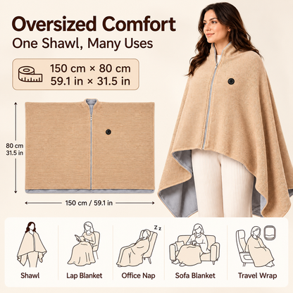 ⛄LIMITED-TIME 50% OFF‼️💞54K+ SOLD⭐🔥 USB HEATED WEARABLE SHAWL