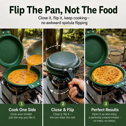 Double-Sided Nonstick Flip Pan – For Camping & Home