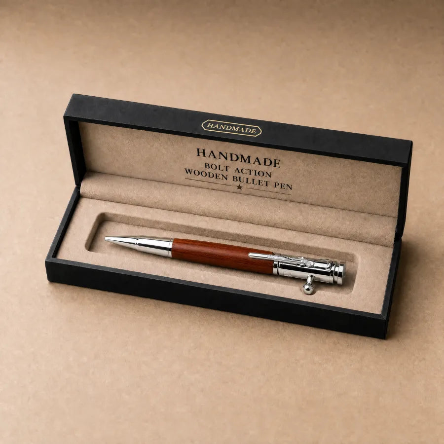 🖊🇺🇸Handmade Bolt Action Wooden Bullet Pen | Crafted From Real Wood & Bullet Casing🦅