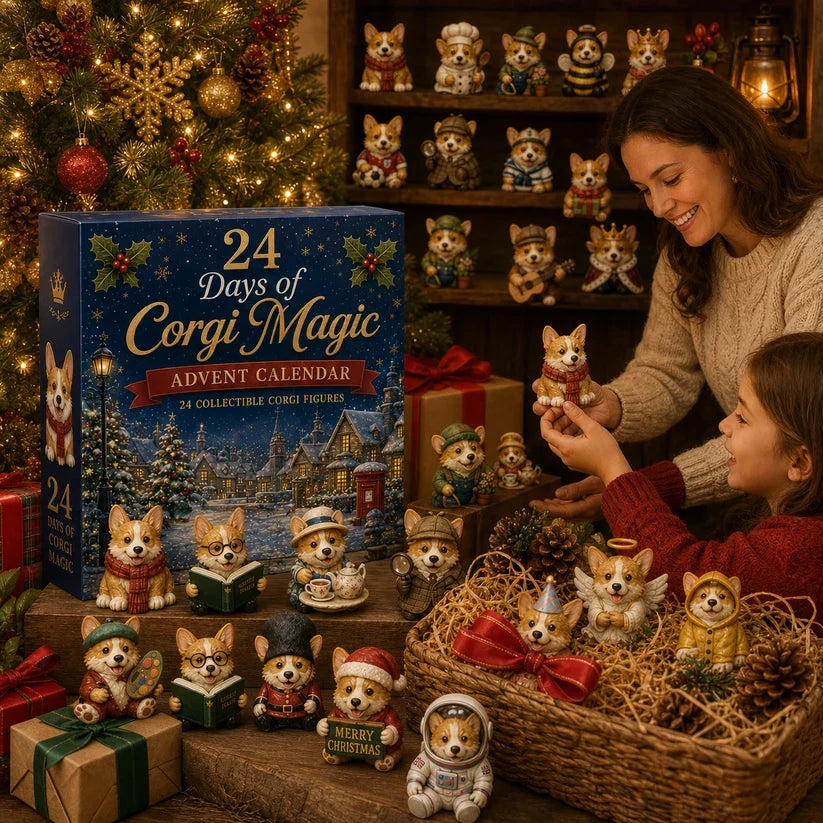 🎄 2026 British Corgi Advent Calendar – 24 Collectible Figurines | 50% OFF