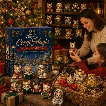 🎄 2026 British Corgi Advent Calendar – 24 Collectible Figurines | 50% OFF