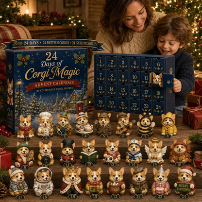 🎄 2026 British Corgi Advent Calendar – 24 Collectible Figurines | 50% OFF
