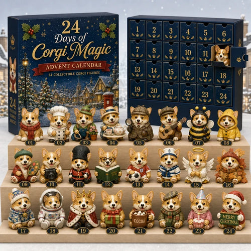 🎄 2026 British Corgi Advent Calendar – 24 Collectible Figurines | 50% OFF