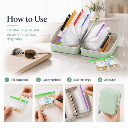 💊 MedVault Pro A8 Waterproof Pill Organizer Set