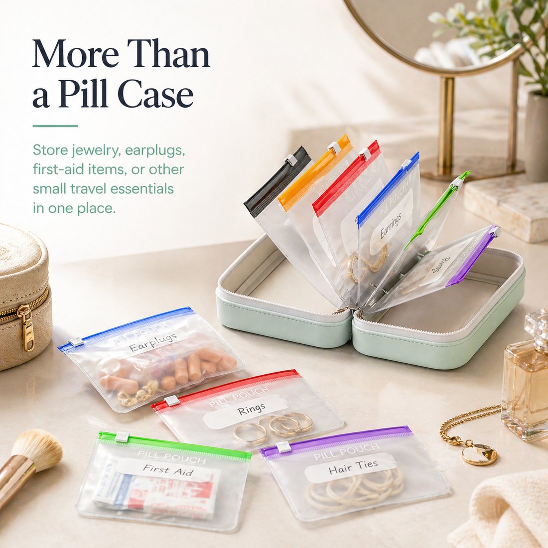 💊 MedVault Pro A8 Waterproof Pill Organizer Set