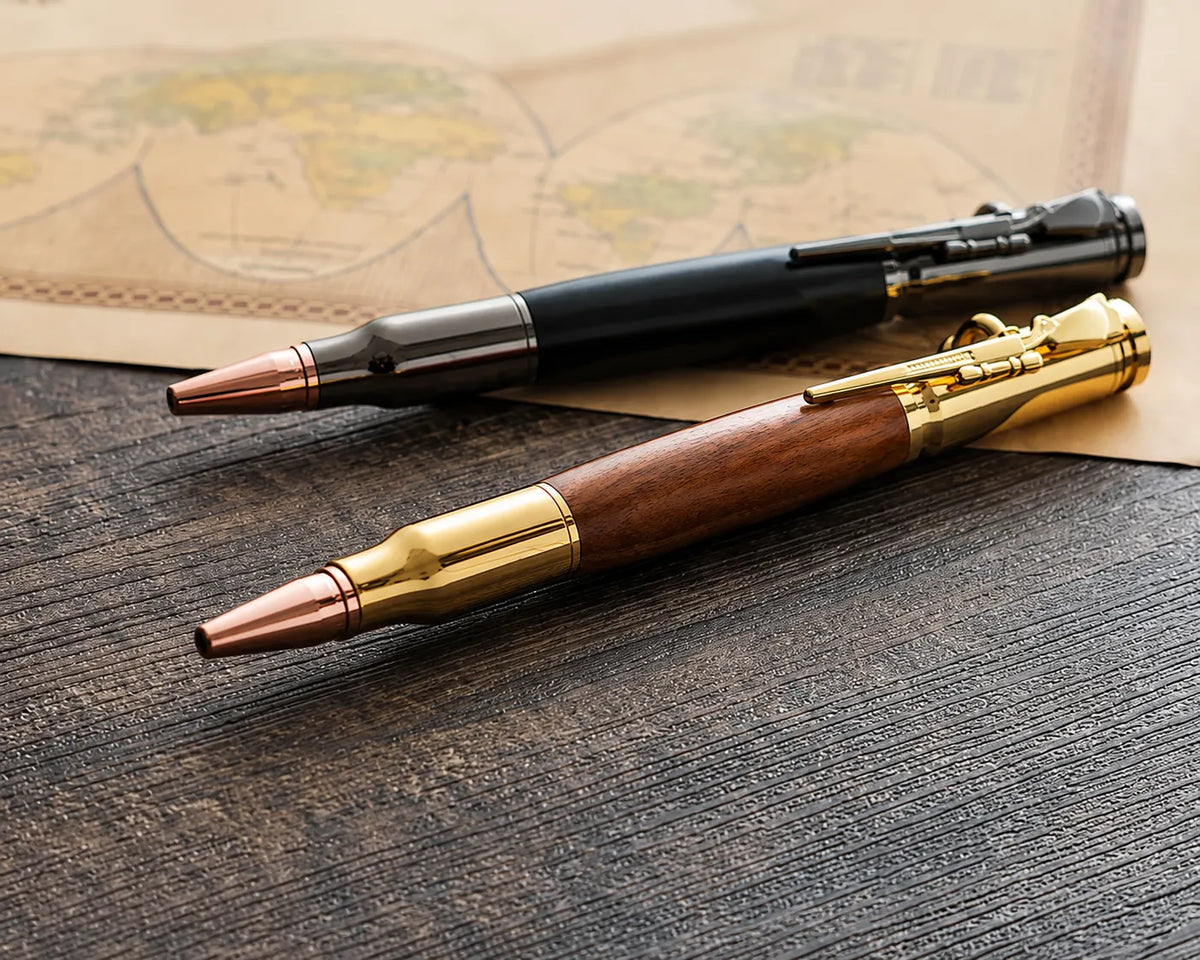 🖊🇺🇸Handmade Bolt Action Wooden Bullet Pen | Crafted From Real Wood & Bullet Casing🦅