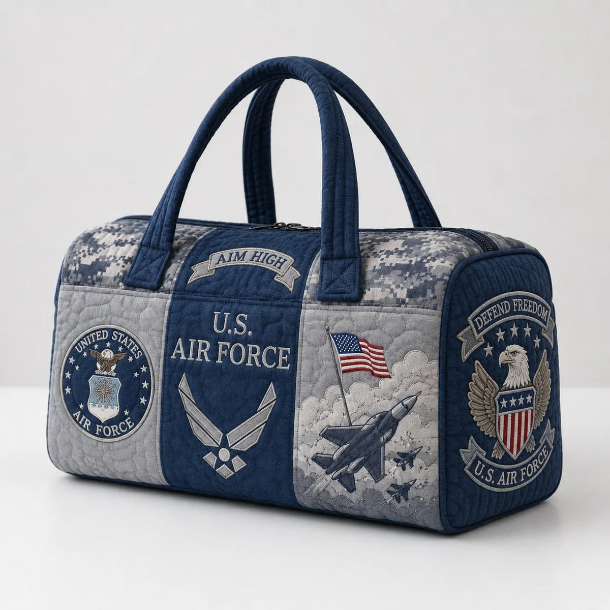 100% Handmade US Military Heritage Quilted Duffel Bag(𝐃𝐚𝐧𝐢𝐞𝐥 𝐁𝐫𝐨𝐨𝐤𝐬 𝐇𝐚𝐧𝐝𝐦𝐚𝐝𝐞®)