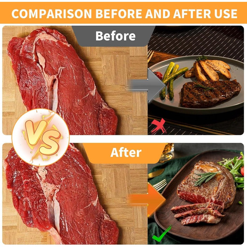 Ergonomic Palm-Press Meat Tenderizer – Food-Grade Aluminum Alloy
