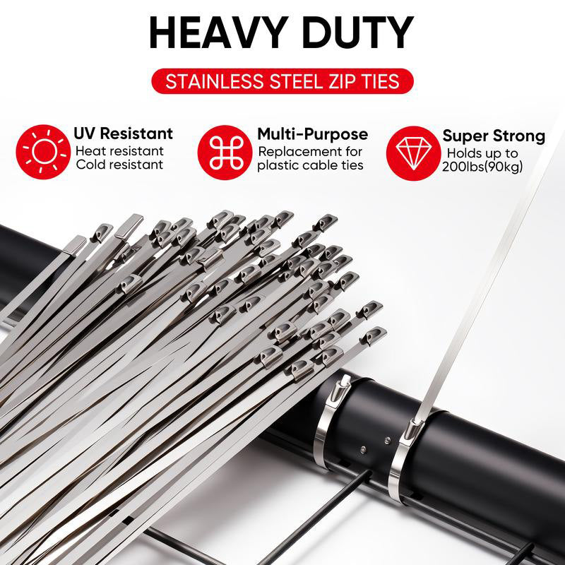 🔧 Professional Stainless Steel Cable Tie Gun Kit