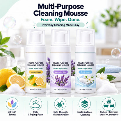 Multi-Purpose Cleaning Mousse | Powerful Foam for Everyday Messes