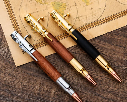 🖊🇺🇸Handmade Bolt Action Wooden Bullet Pen | Crafted From Real Wood & Bullet Casing🦅