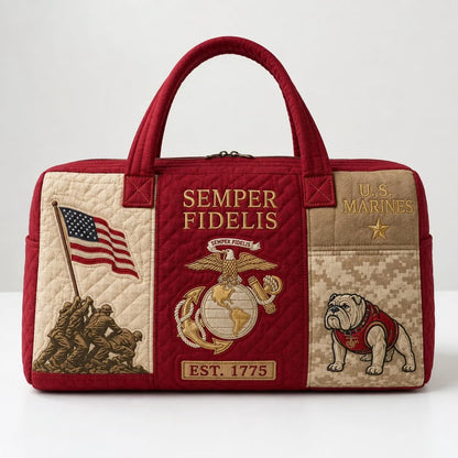100% Handmade US Military Heritage Quilted Duffel Bag(𝐃𝐚𝐧𝐢𝐞𝐥 𝐁𝐫𝐨𝐨𝐤𝐬 𝐇𝐚𝐧𝐝𝐦𝐚𝐝𝐞®)