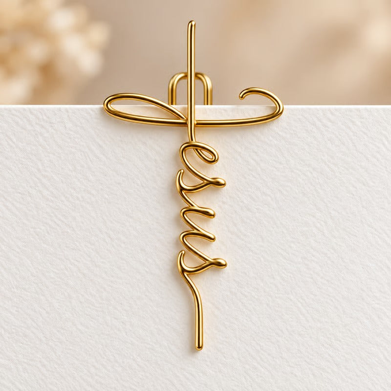 Faith-Inspired Gold Paper Clips ✝️ | Decorative Christian Page Markers, Perfect Small Religious Gifts for Church Friends & Family (Set of 10)