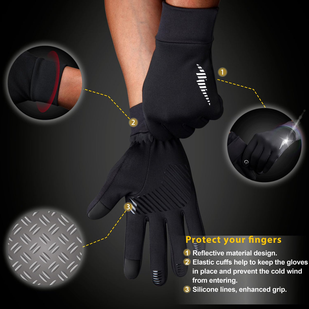 Unisex Winter Thermal Waterproof Touchscreen Gloves