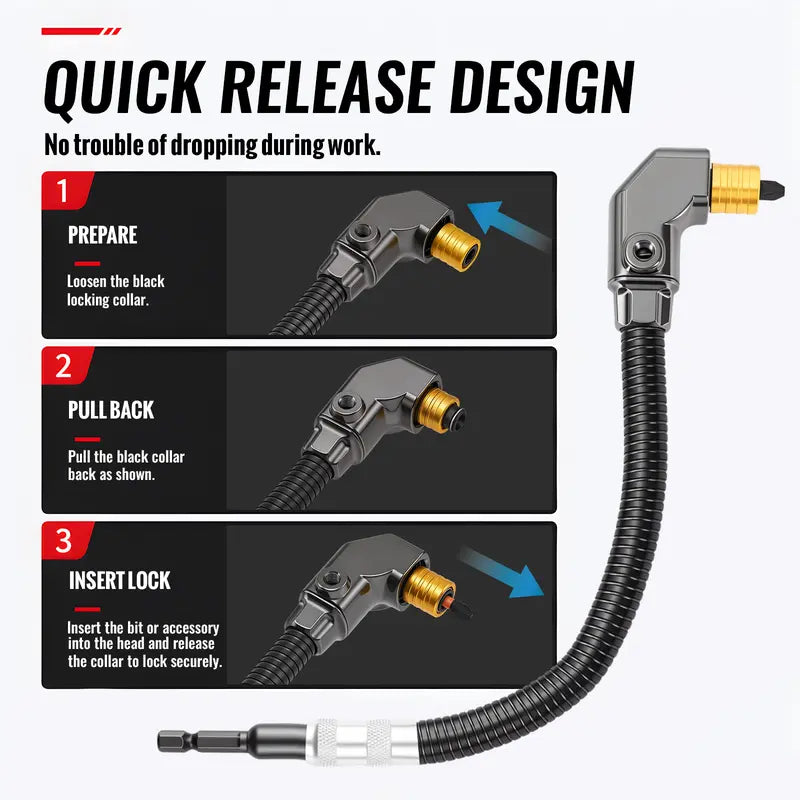 Flexible Right-Angle Drill Extension